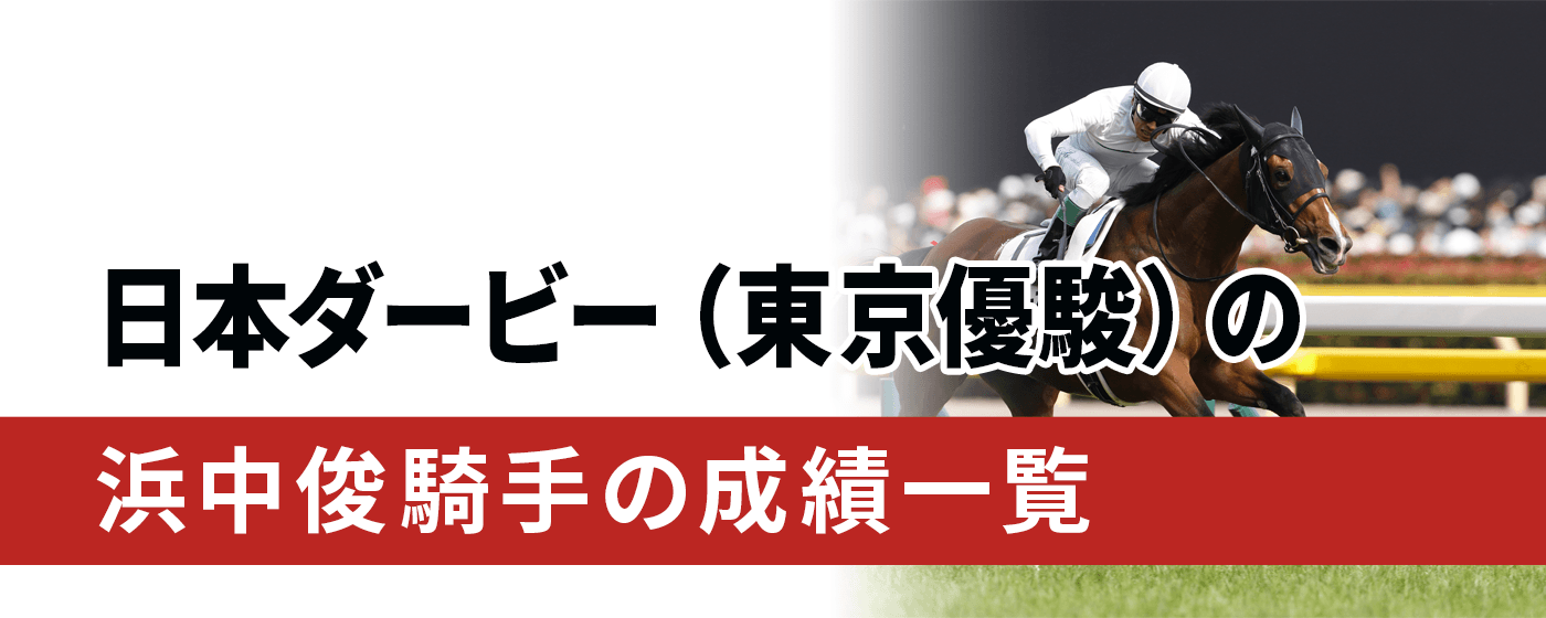 日本ダービー 浜中俊騎手 一覧 成績