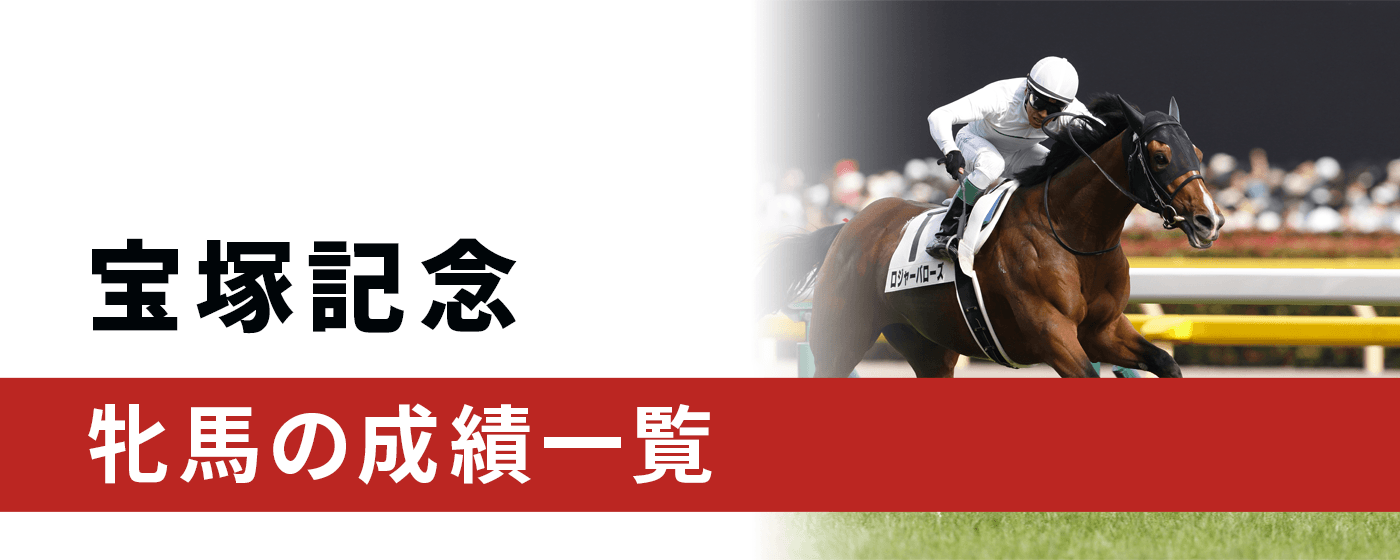 宝塚記念における牝馬の成績一覧